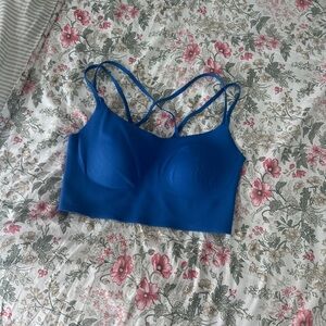 OFFLINE By Aerie Real Me Hold Up! Strappy Sports Bra | Blue | Size Small